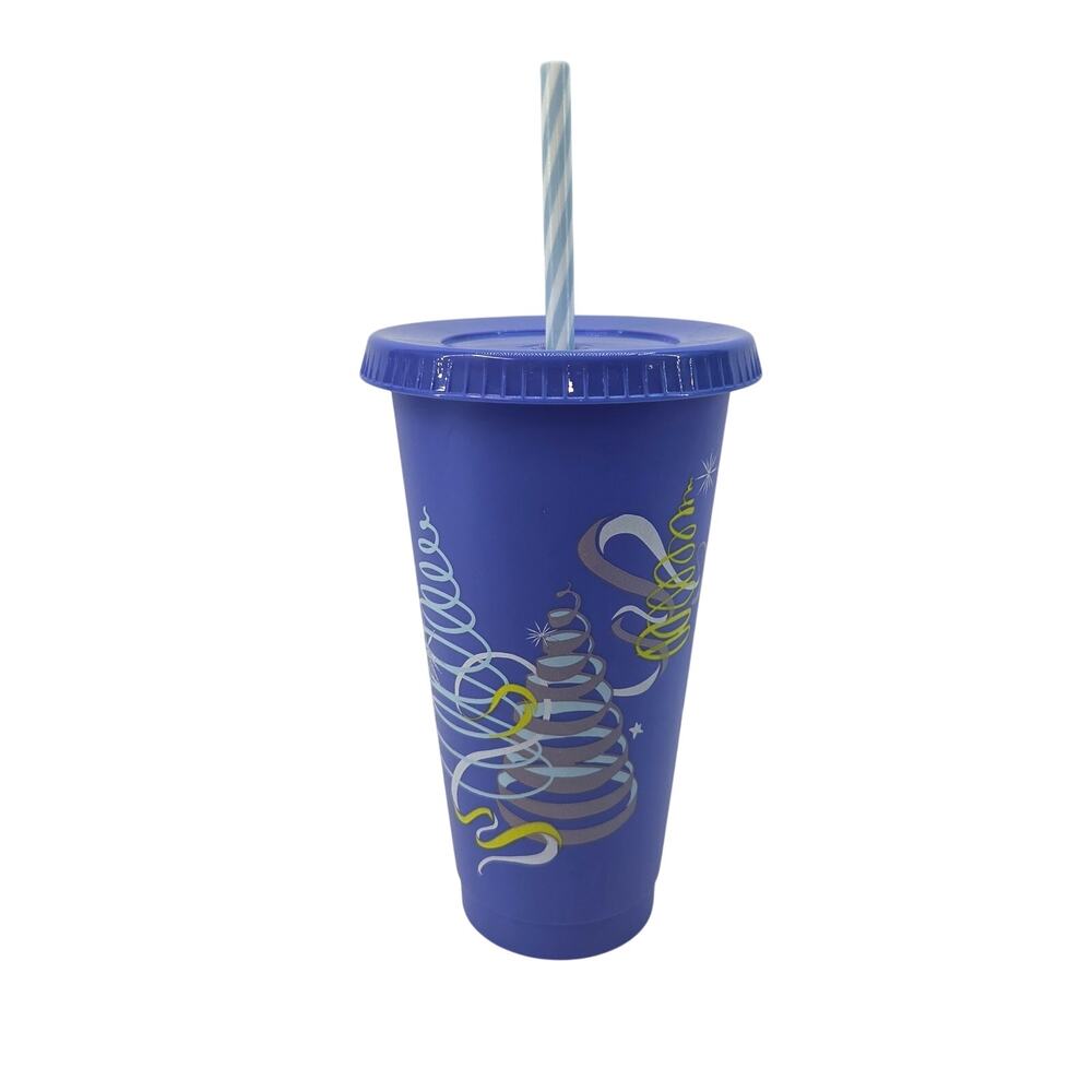 NEW Starbucks 24oz. color changing reusable cold up with straw
